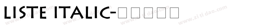 Liste Italic字体转换